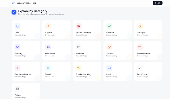 Creator Finder Hub产品图