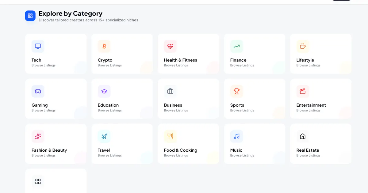 Creator Finder Hub