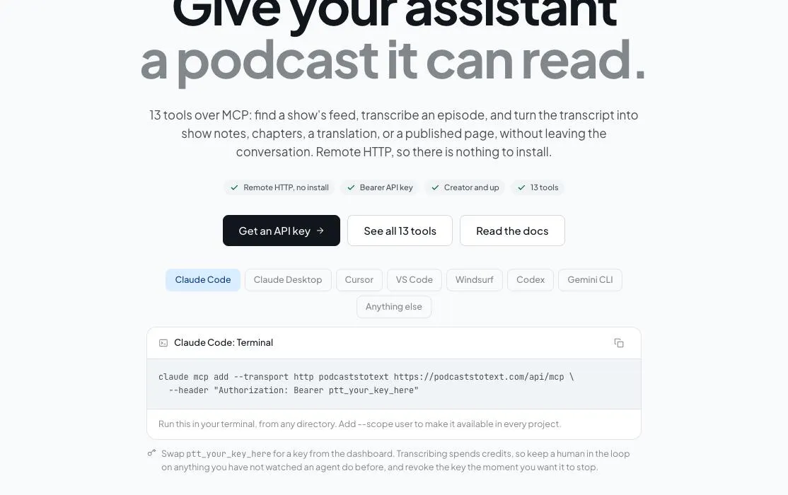 PodcastsToText gallery image