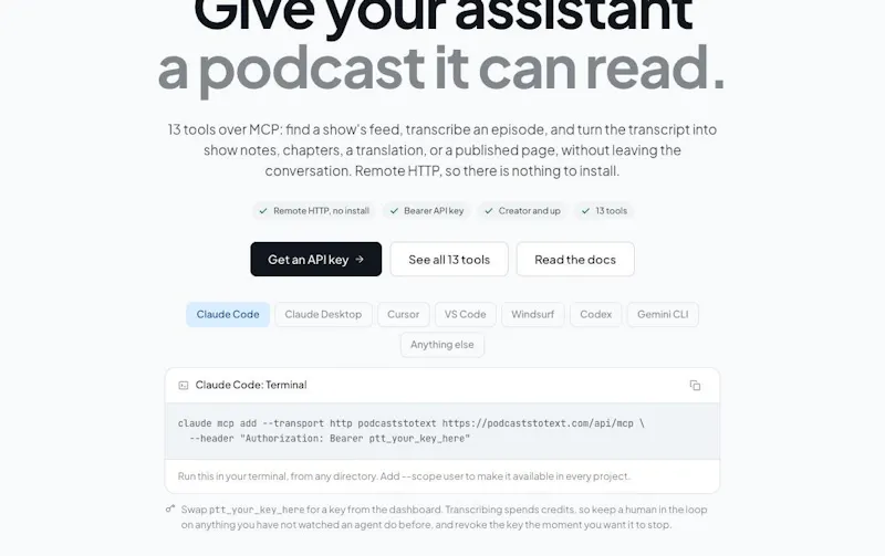 PodcastsToText screenshot 2