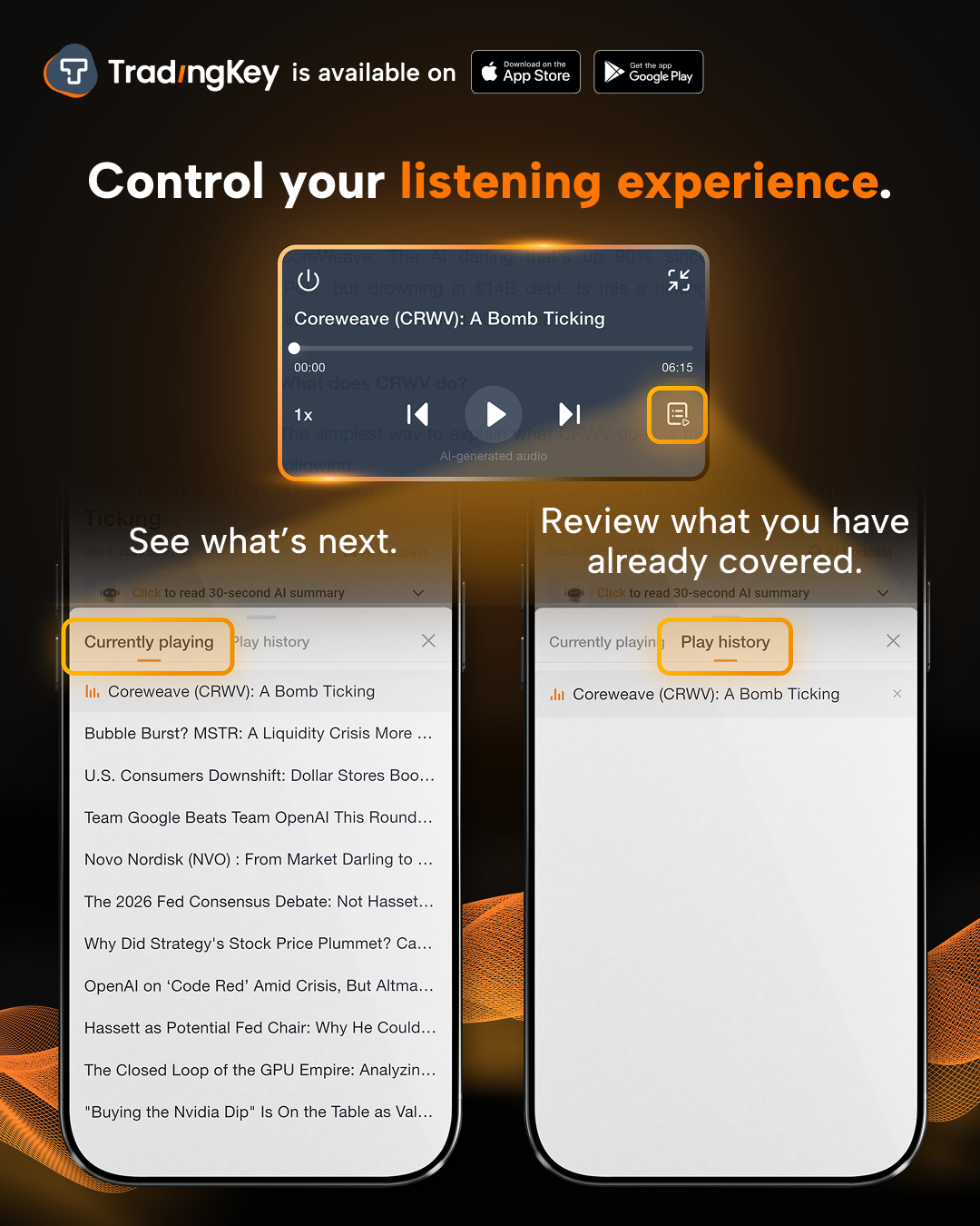 AI Summary & Podcast for Market Analysis gallery image
