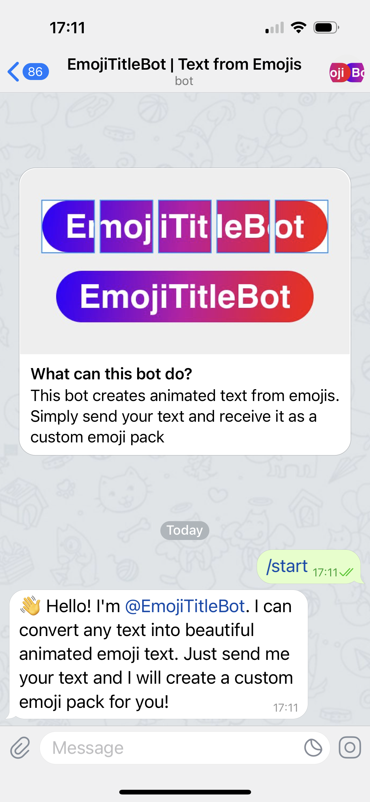 Emojitlebot - Condimenta tus publicaciones de telegrama con coloridos encabezados animados media 1