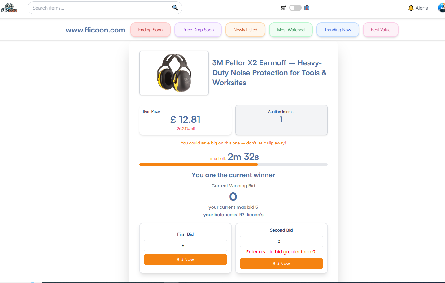 Flicoon: un mercado dinámico - Revendedor a prueba de revendedores.Comprador media 6