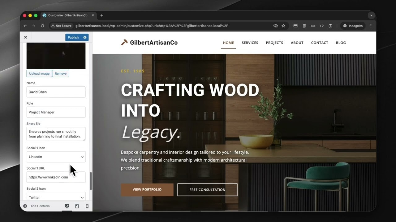 Gilbert Artisan Co | WordPress Trade gallery image