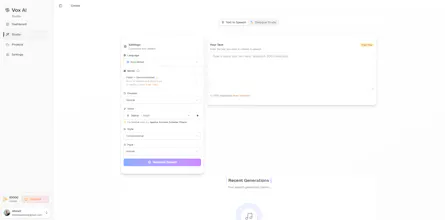 Vox AI Studio gallery image