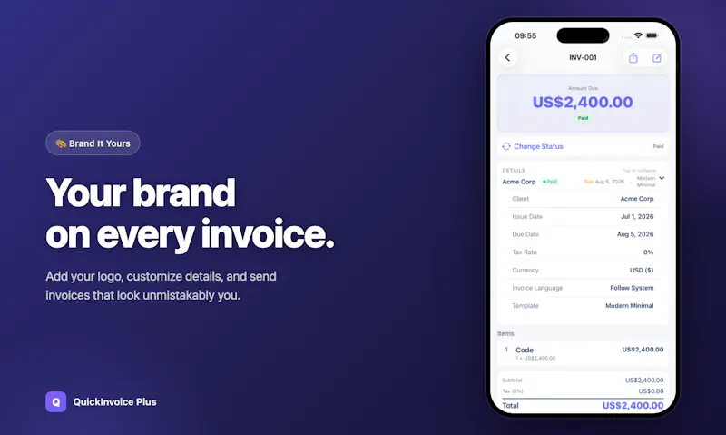 QuickInvoice Plus screenshot 2