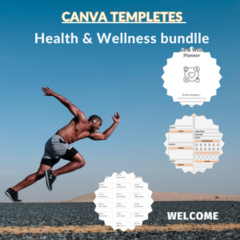  Health & Wellness canva templetes logo