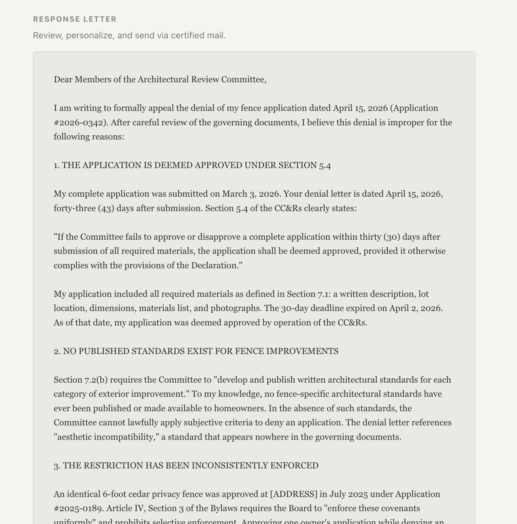 HOA Appeal gallery image