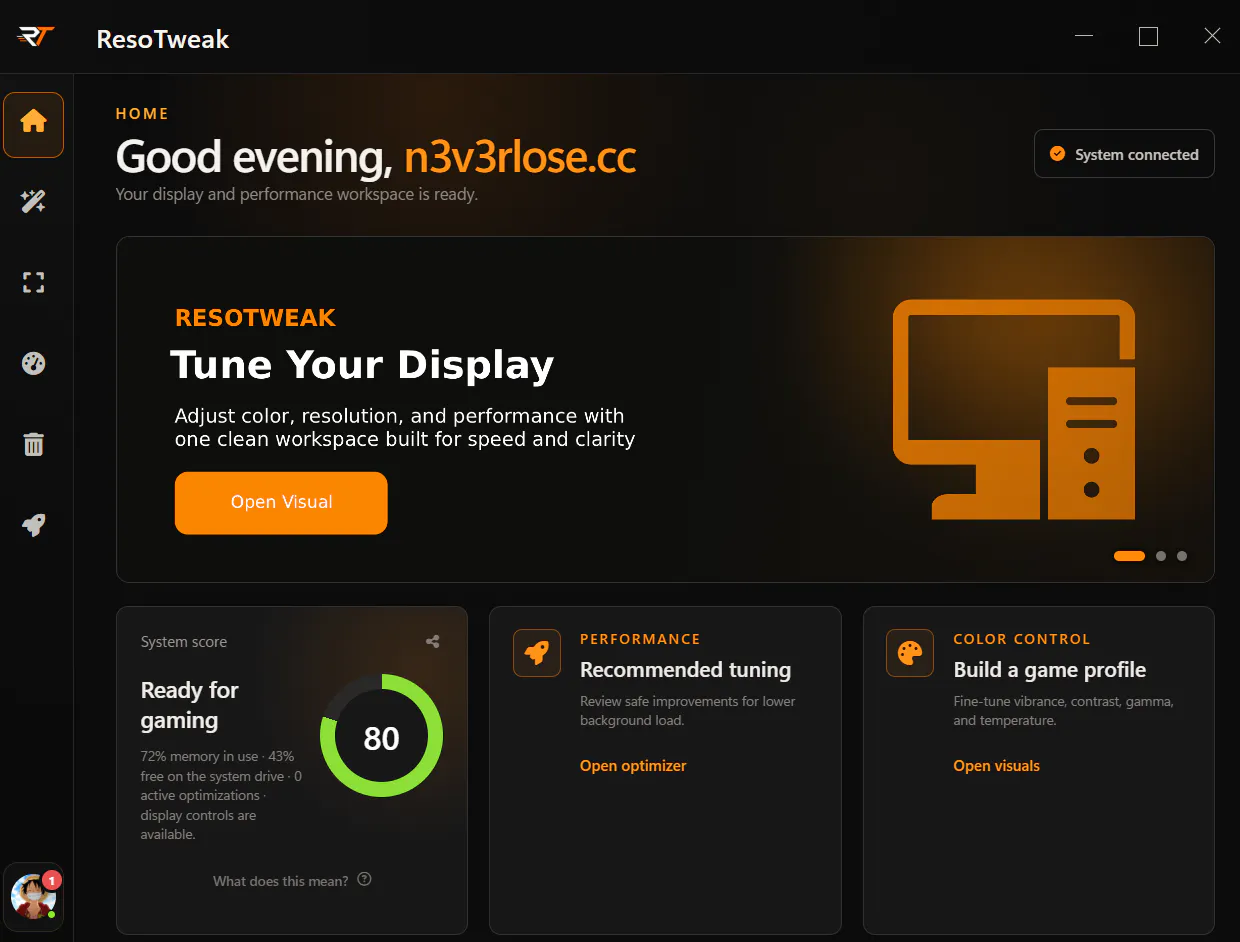 ResoTweak — Your PC. Ready when you are. gallery image