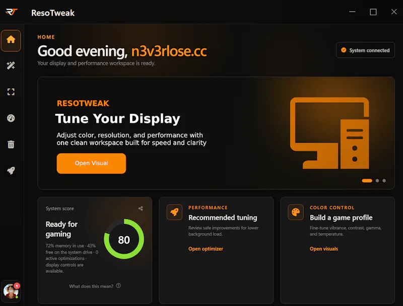 ResoTweak — Your PC. Ready when you are. screenshot 1