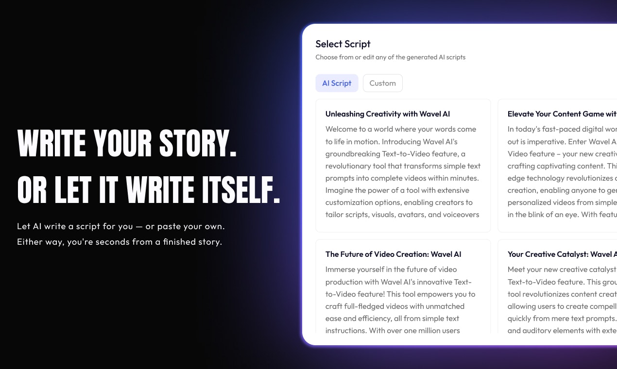 AI Video Generator by Wavel AI media 3