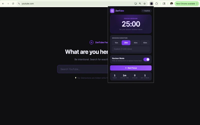 ZenTube Focus screenshot 3