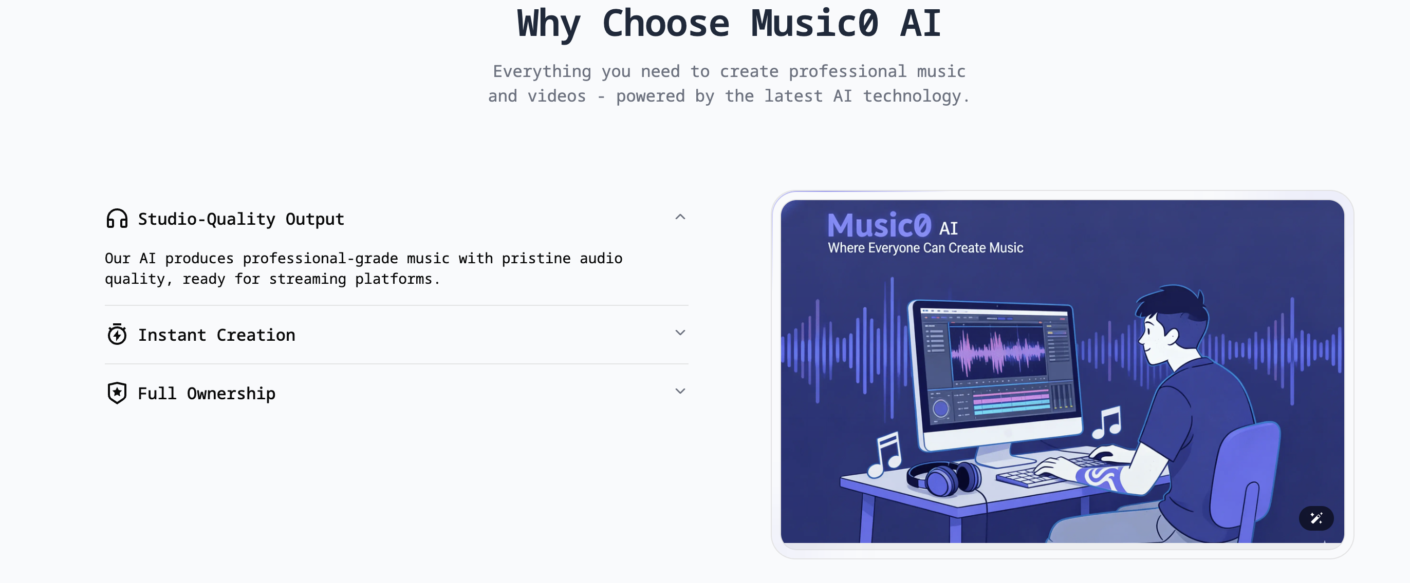 music0 ai - Screenshot 3 showing product features and functionality