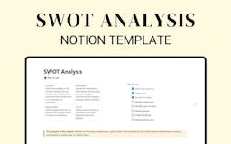 Notion SWOT Analysis Template media 1