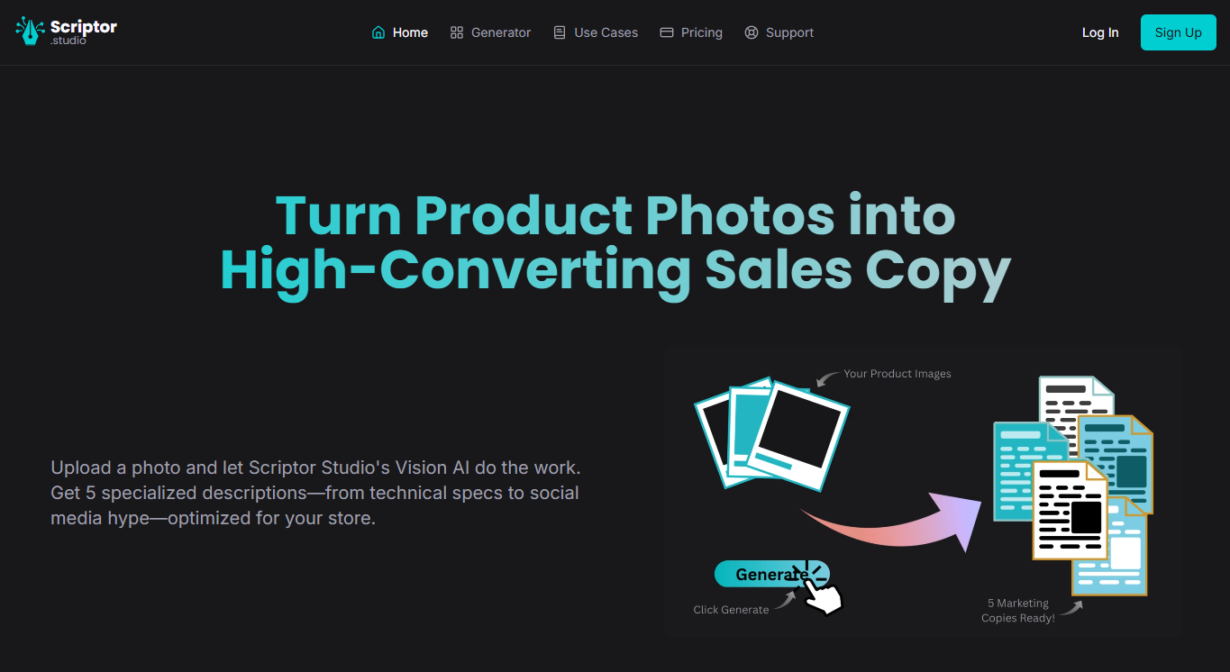 Scriptor Studio - Main product screenshot demonstrating key features and user interface