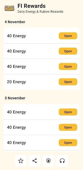 FI Rewards - Daily Energy Link - Screenshot 3 showing product features and functionality