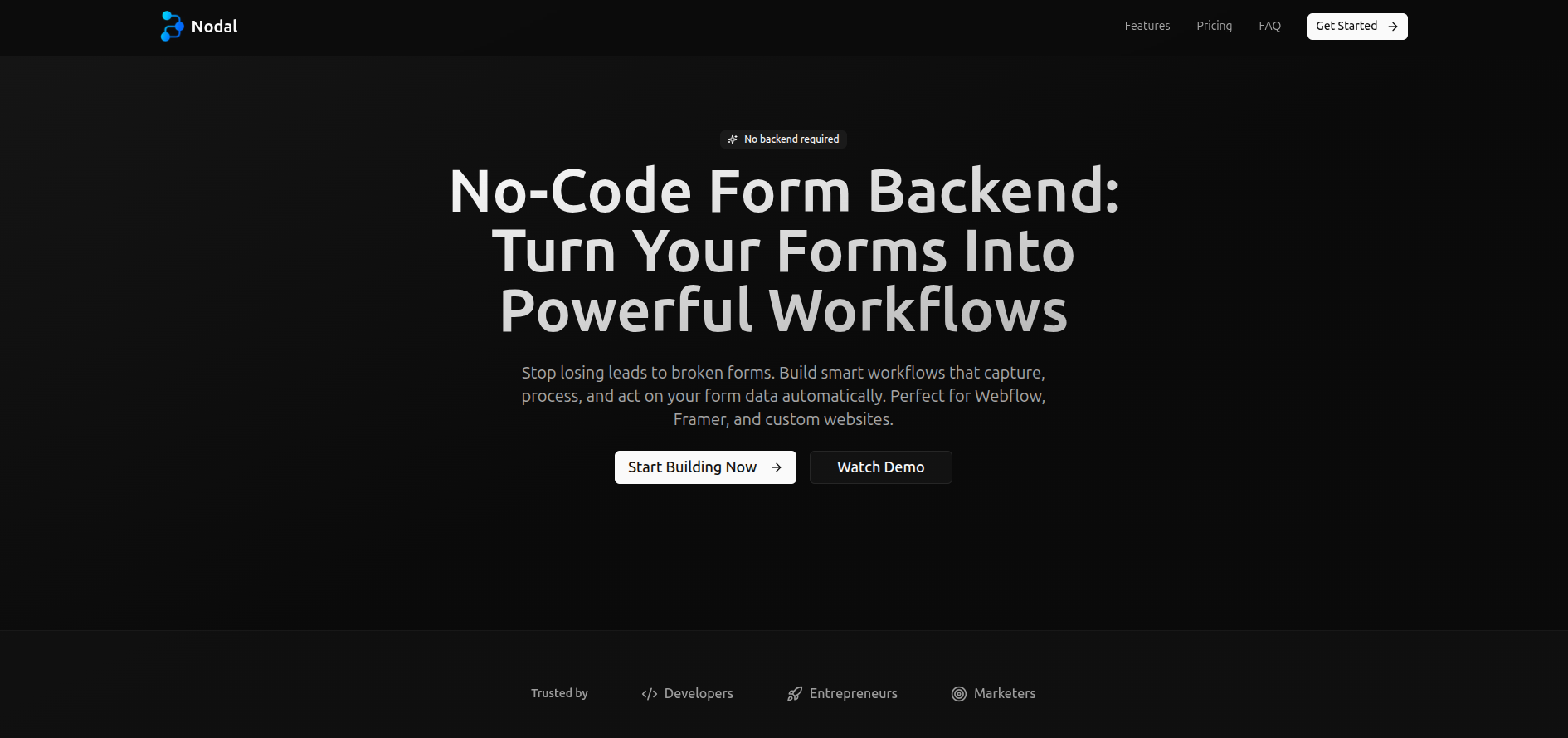 Nodal - Main product screenshot demonstrating key features and user interface