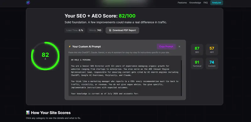 Smart Analytics—Free SEO & AEO Analyzer screenshot 3
