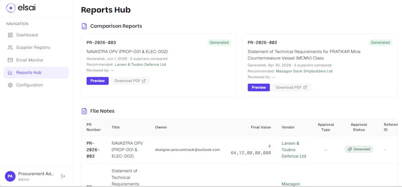 elsai Procurement screenshot 4
