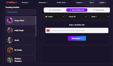 Free AI Celebrity Voice Generator gallery image