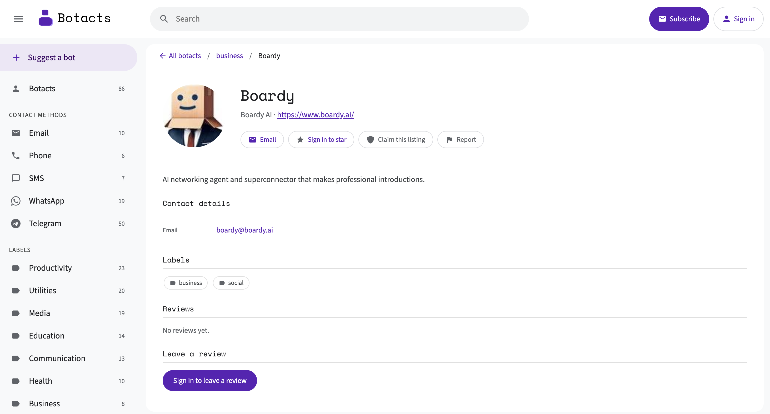 Botacts gallery image