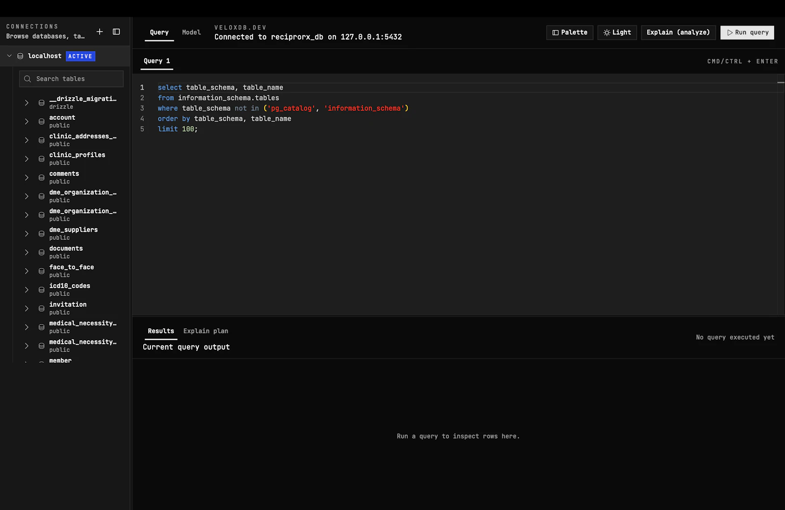 VeloxDB — Fast PostgreSQL Admin Tool screenshot 2