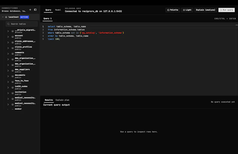 VeloxDB — Fast PostgreSQL Admin Tool screenshot 2