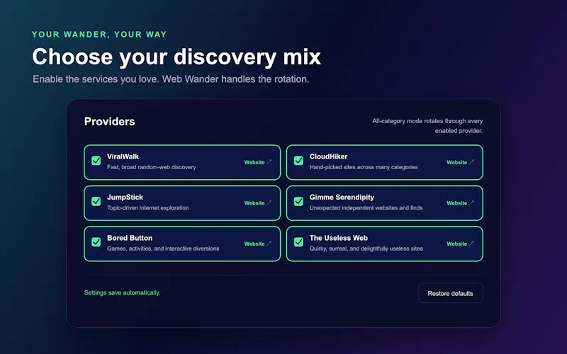 Web Wander screenshot 5