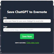Save ChatGPT history to Evernote gallery image