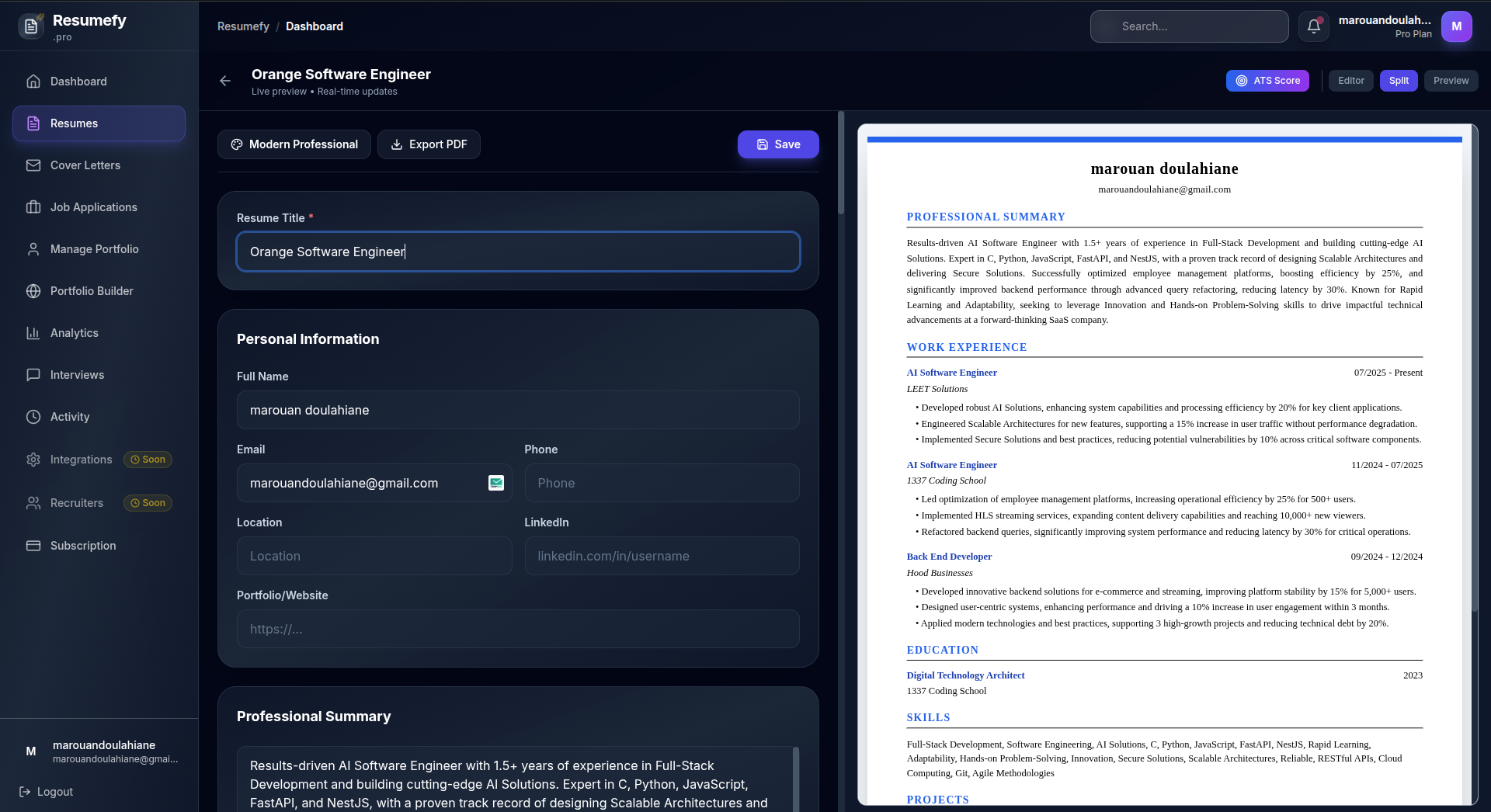 aitailor.pro - The 0.1% AI "Railgun" gallery image