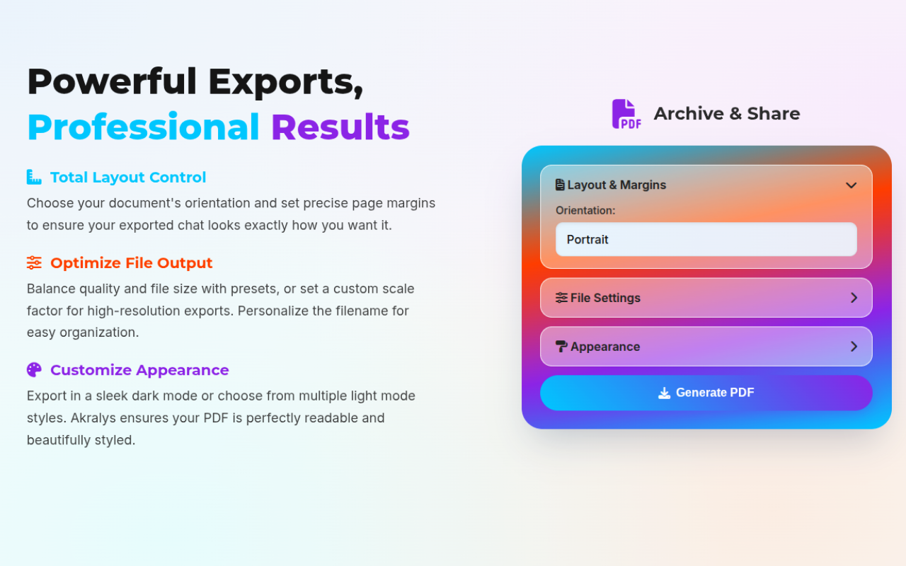Média Akralys: Thèmes Chatgpt, outils d'interface utilisateur et PDF 5