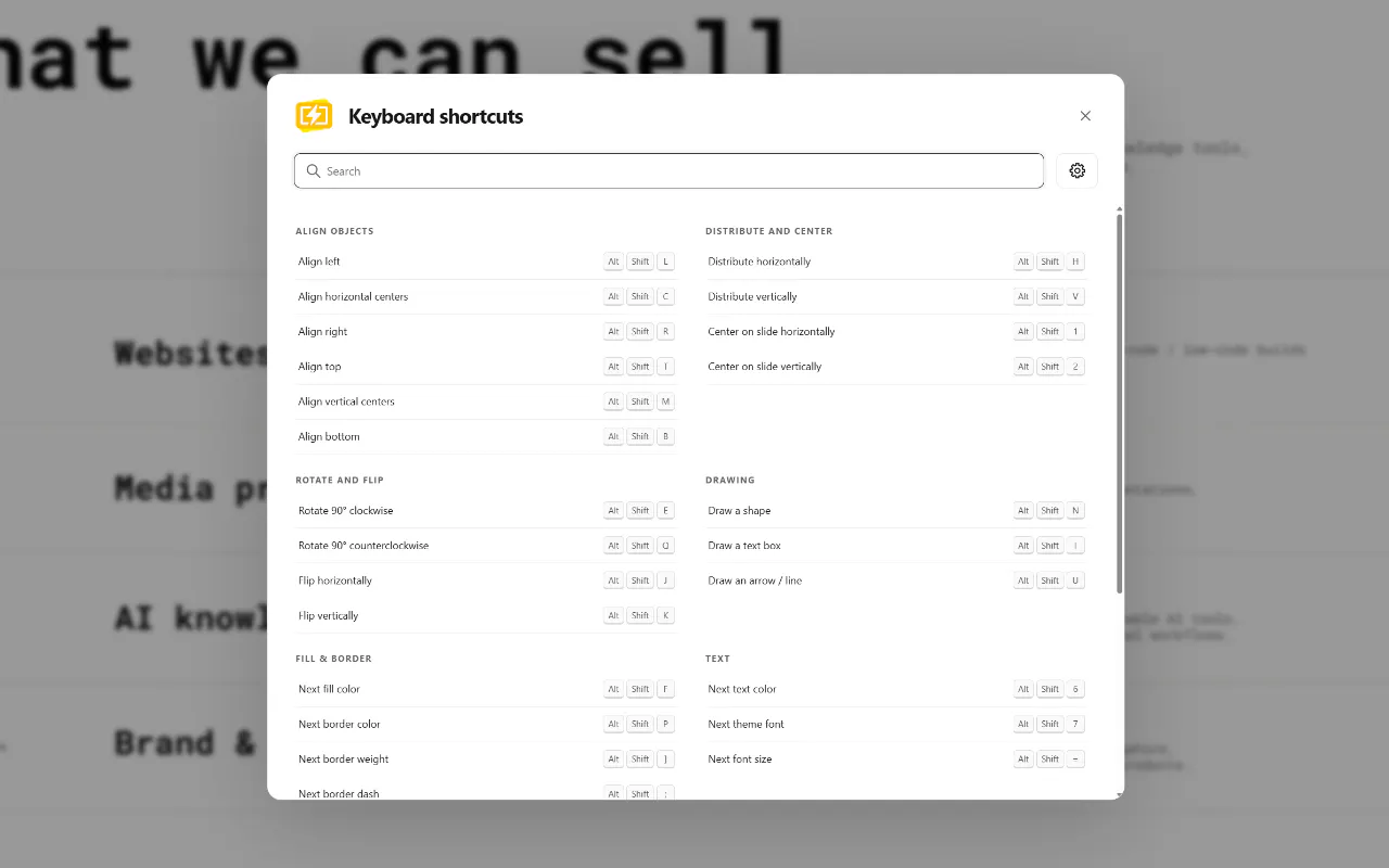 Google Slides Hotkeys gallery image
