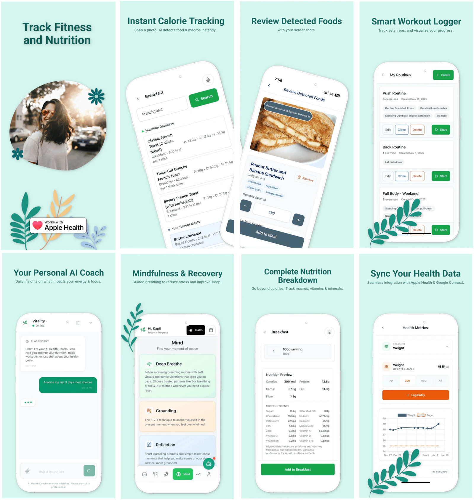 Vitality: Fitness & Nutrition screenshot 1