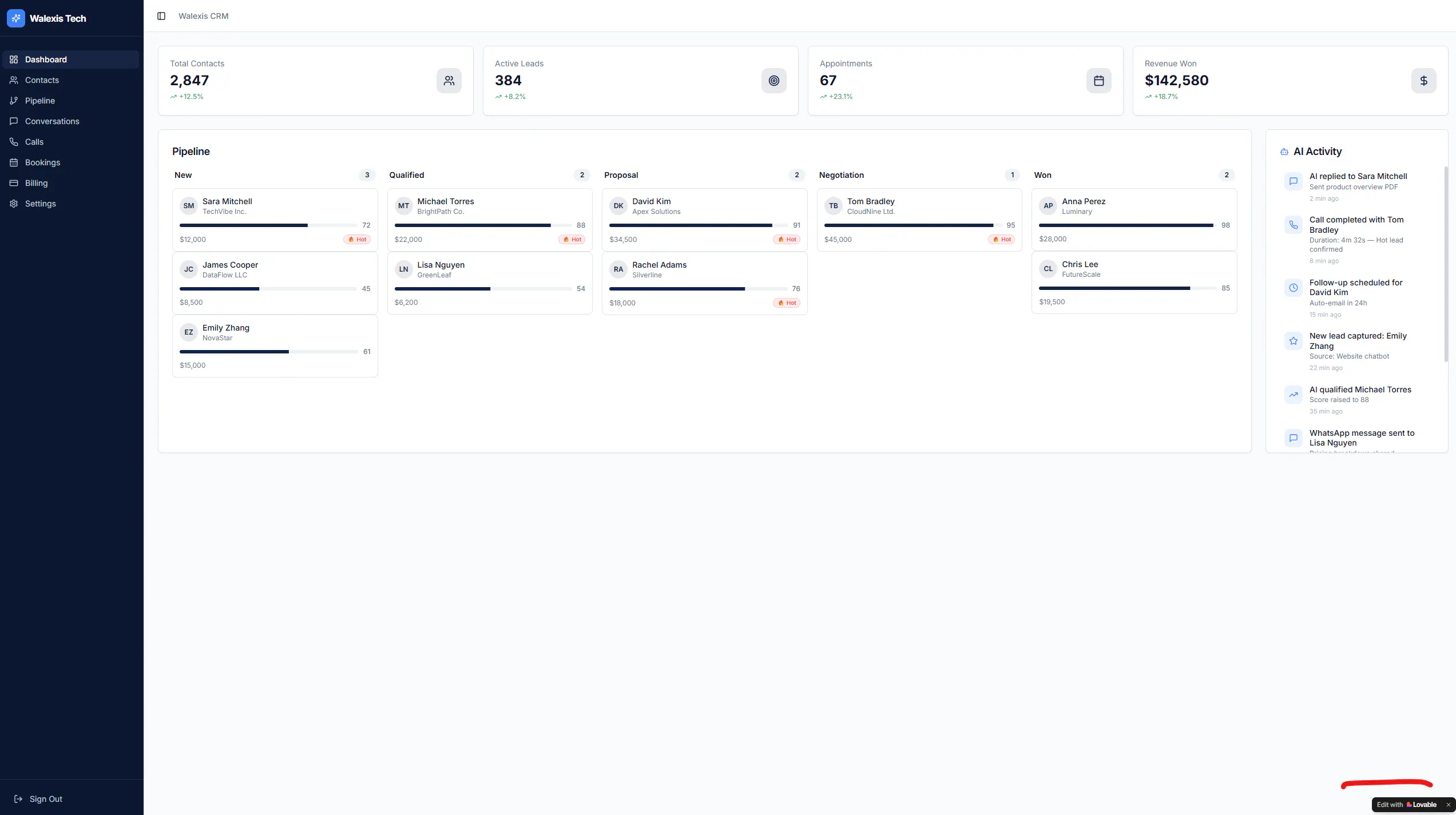 Walexis AI - Custom AI Sales System のプロダクトバナー