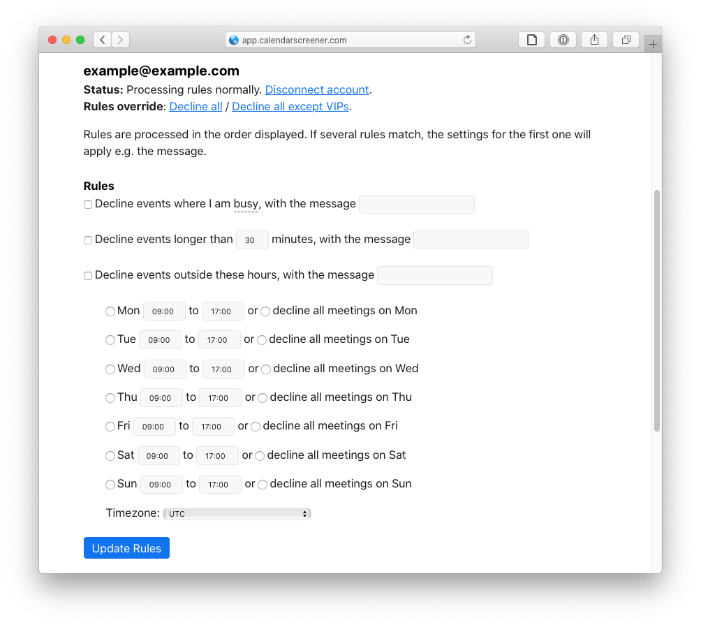 Calendar Screener gallery image