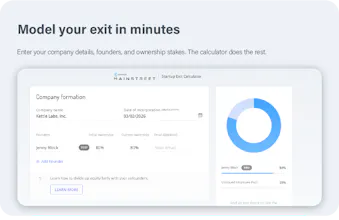 Startup Exit Calculator by Capbase gallery image