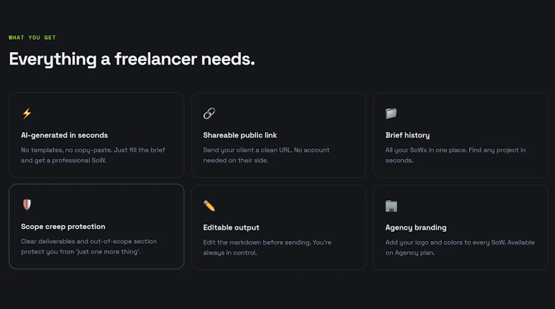 SowFast — Scope of Work Generator screenshot 2