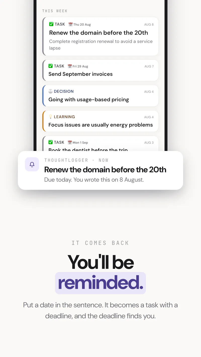 ThoughtLogger screenshot 3