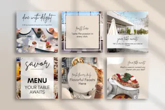 Restaurant Social Media Template gallery image
