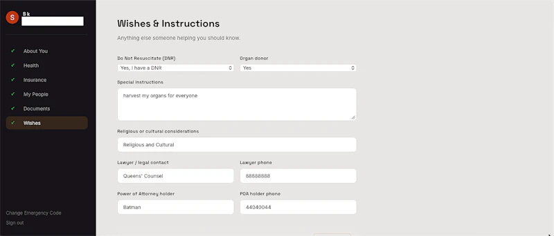 InCaseOf screenshot 5
