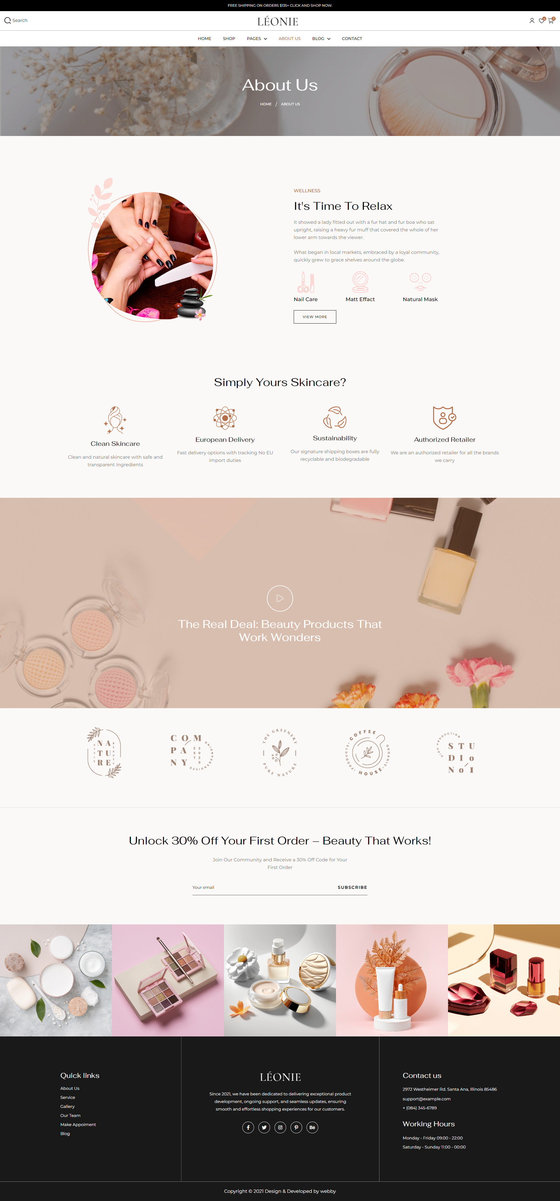 Leonie: Beauty Salon Website Template media 18