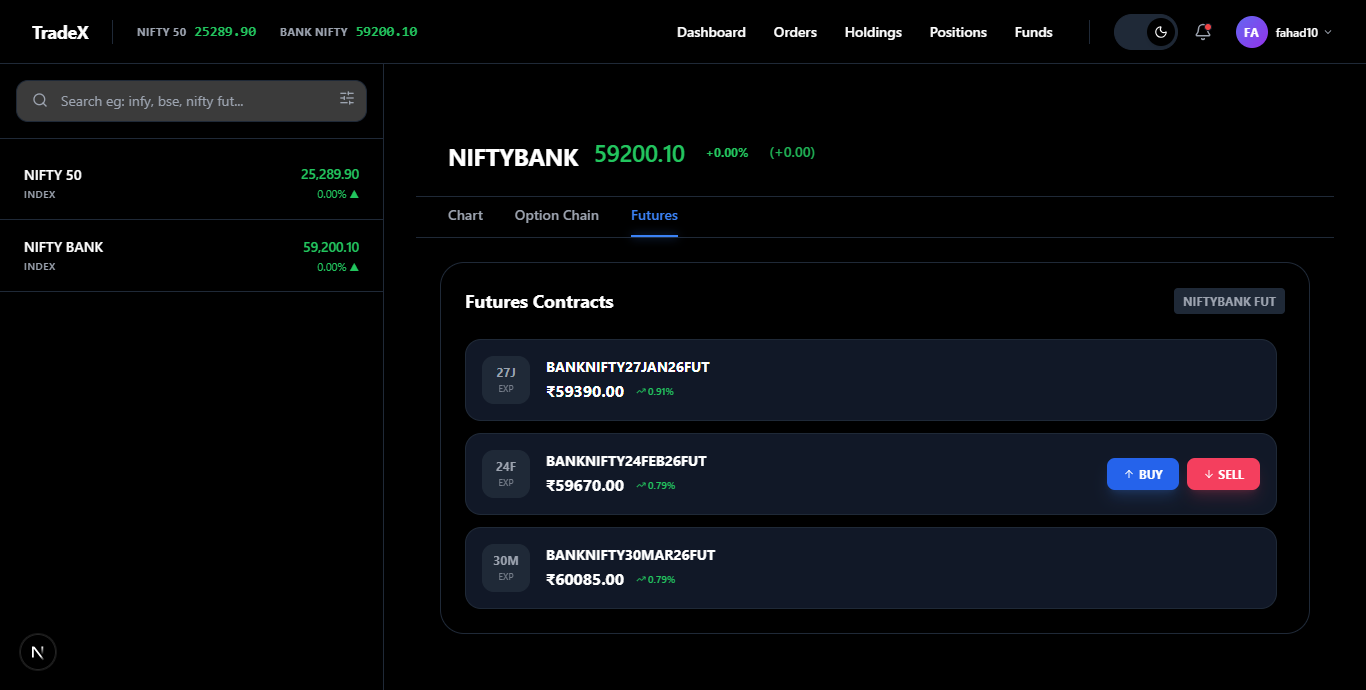 TradeX - Screenshot 2 showing product features and functionality