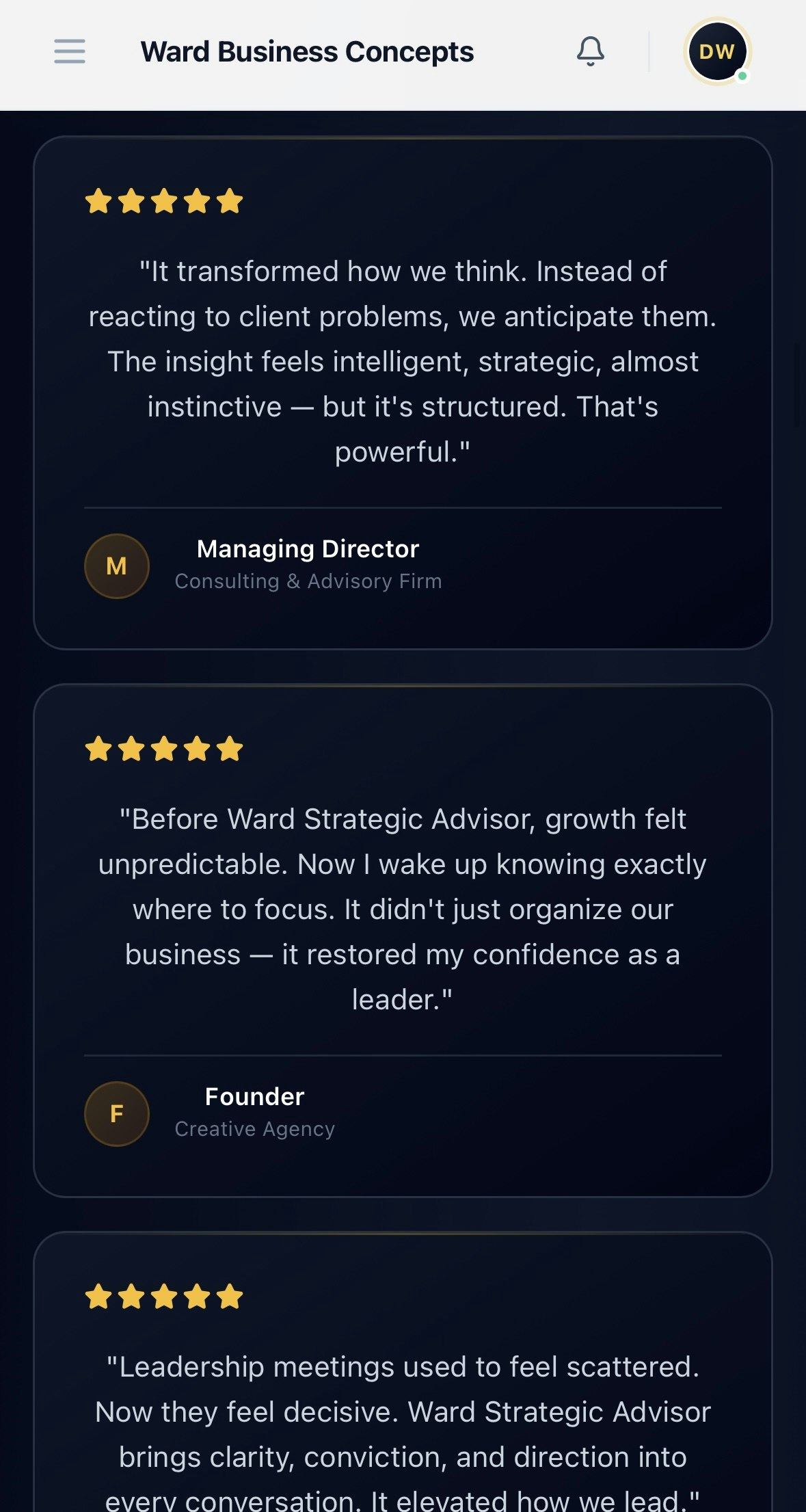 Ward Strategic Advisor (WSA) gallery image