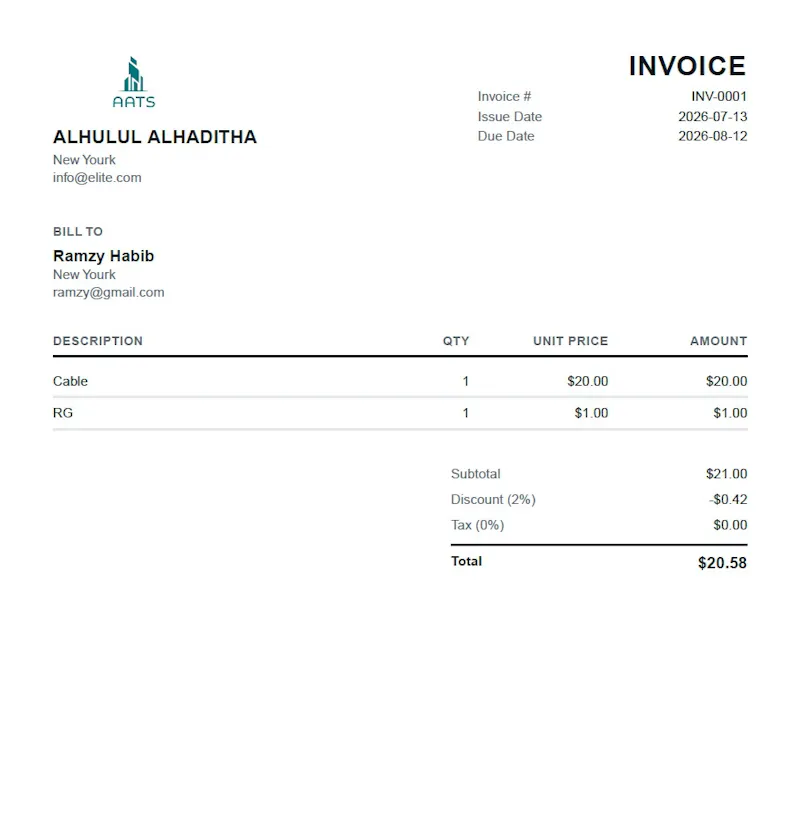 Invoice Generator screenshot 2