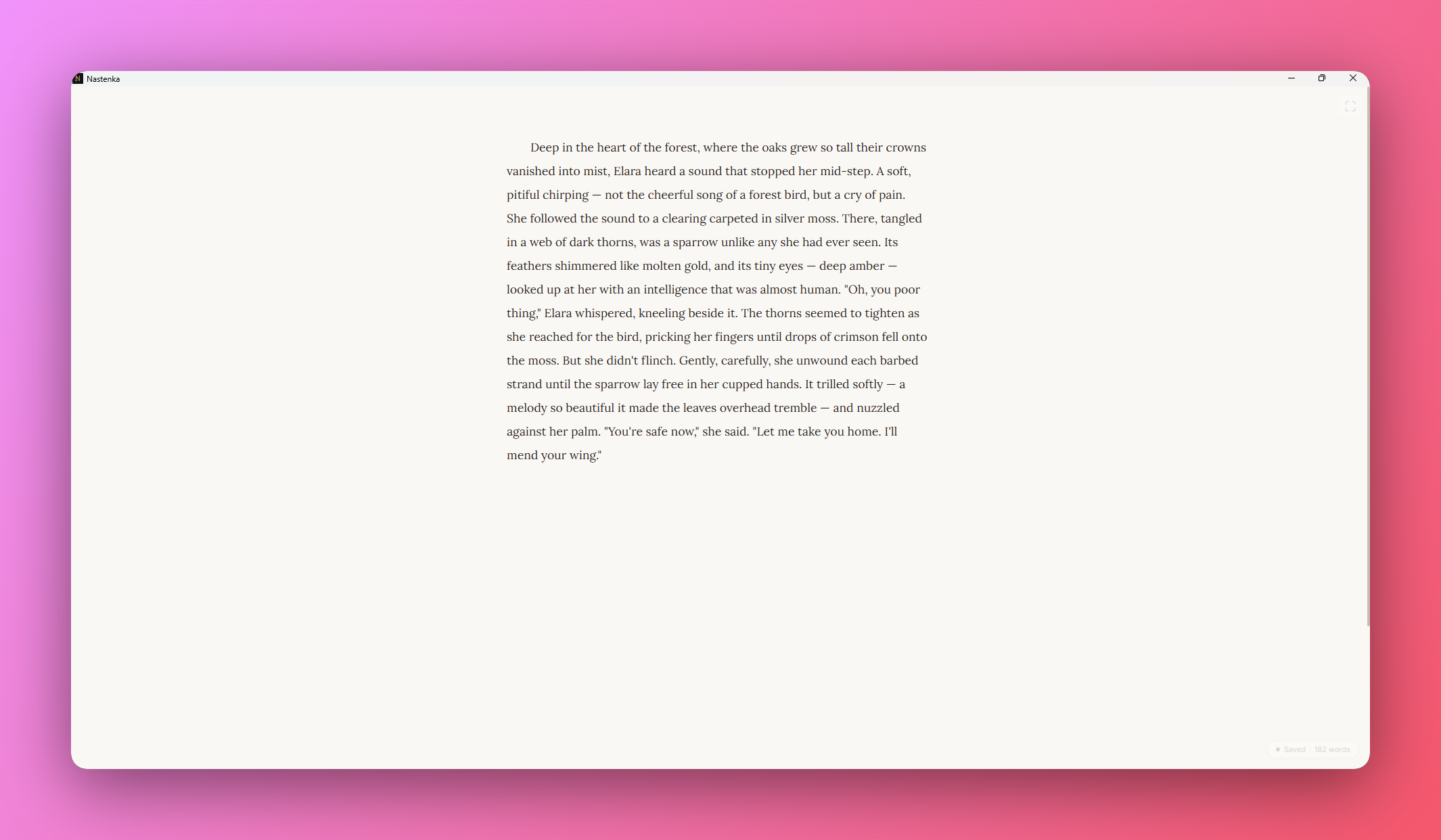 Nastenka — Novel Writing Software gallery image