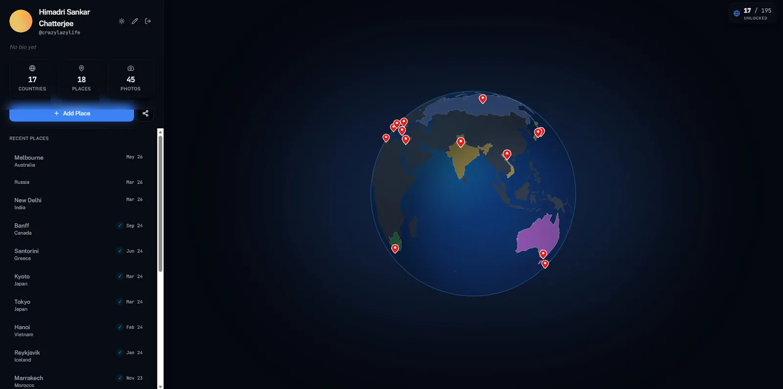 Globe Trotter Journal screenshot 3