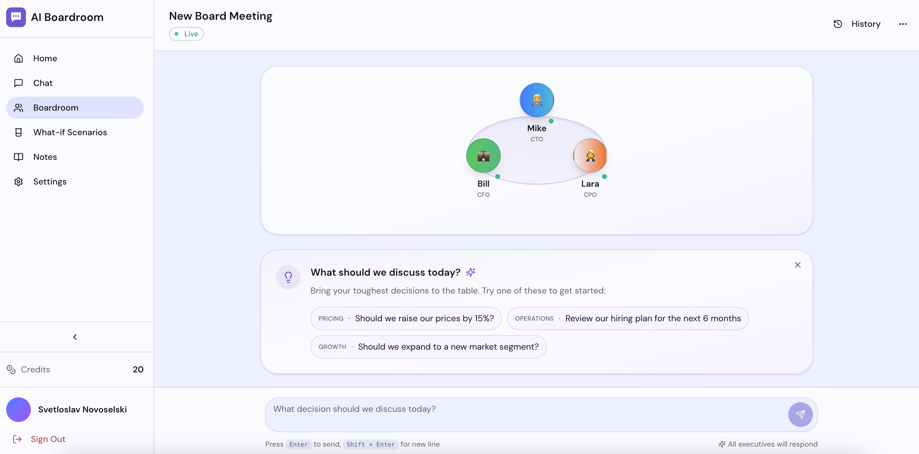 AI Boardroom gallery image