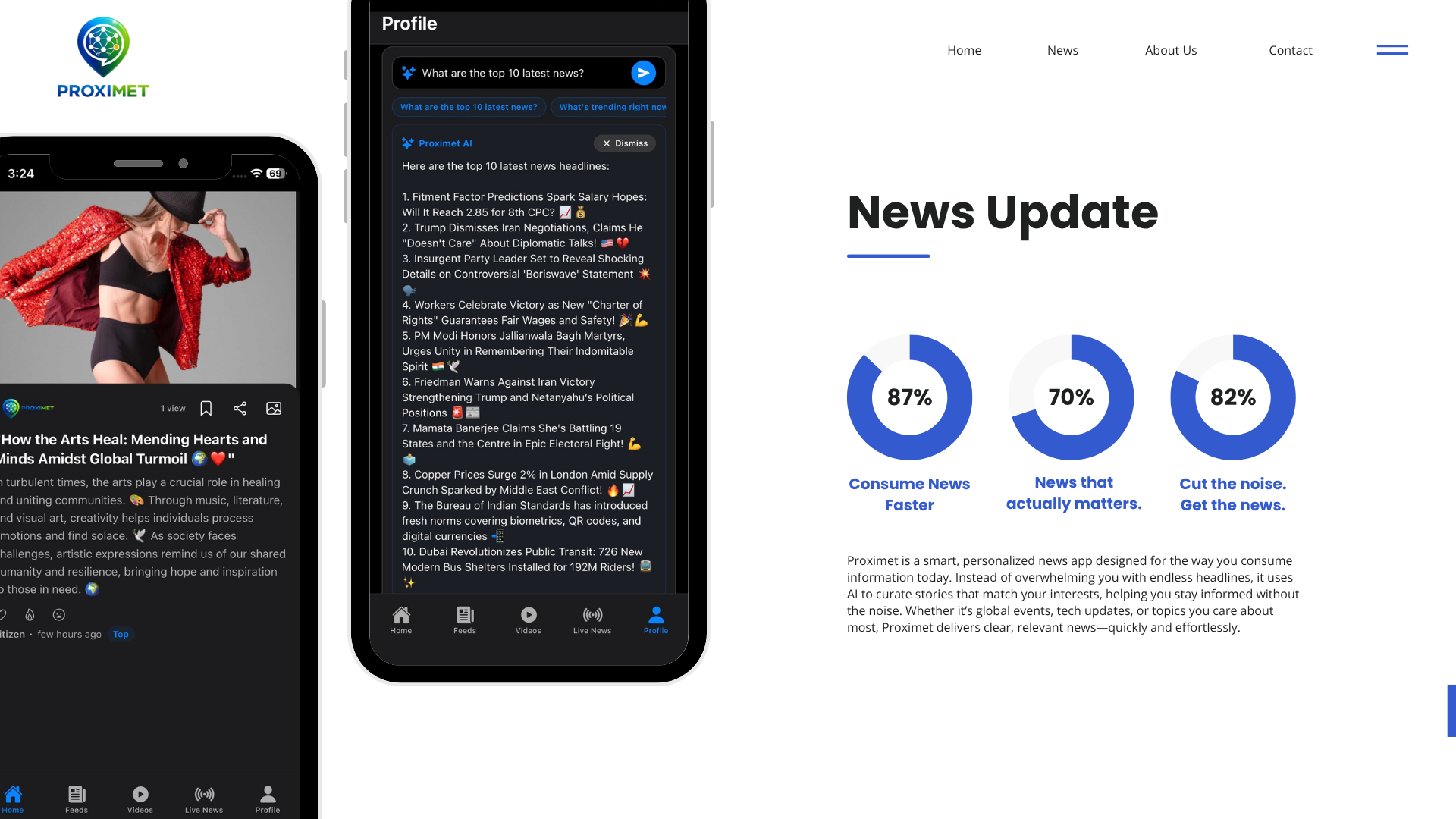 Proximet: AI Smart News App gallery image