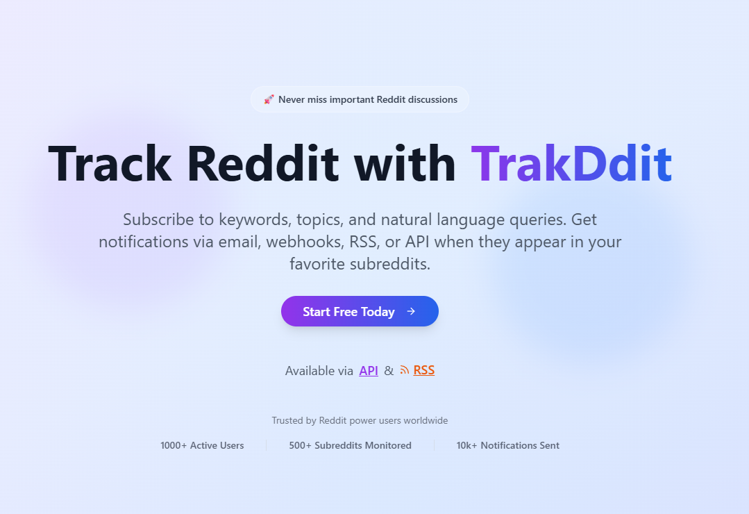 Reddit Intelligence Alerts - Track Reddit with TrakDdit media 3