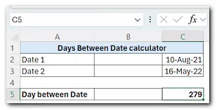 Days Between Dates Calculator